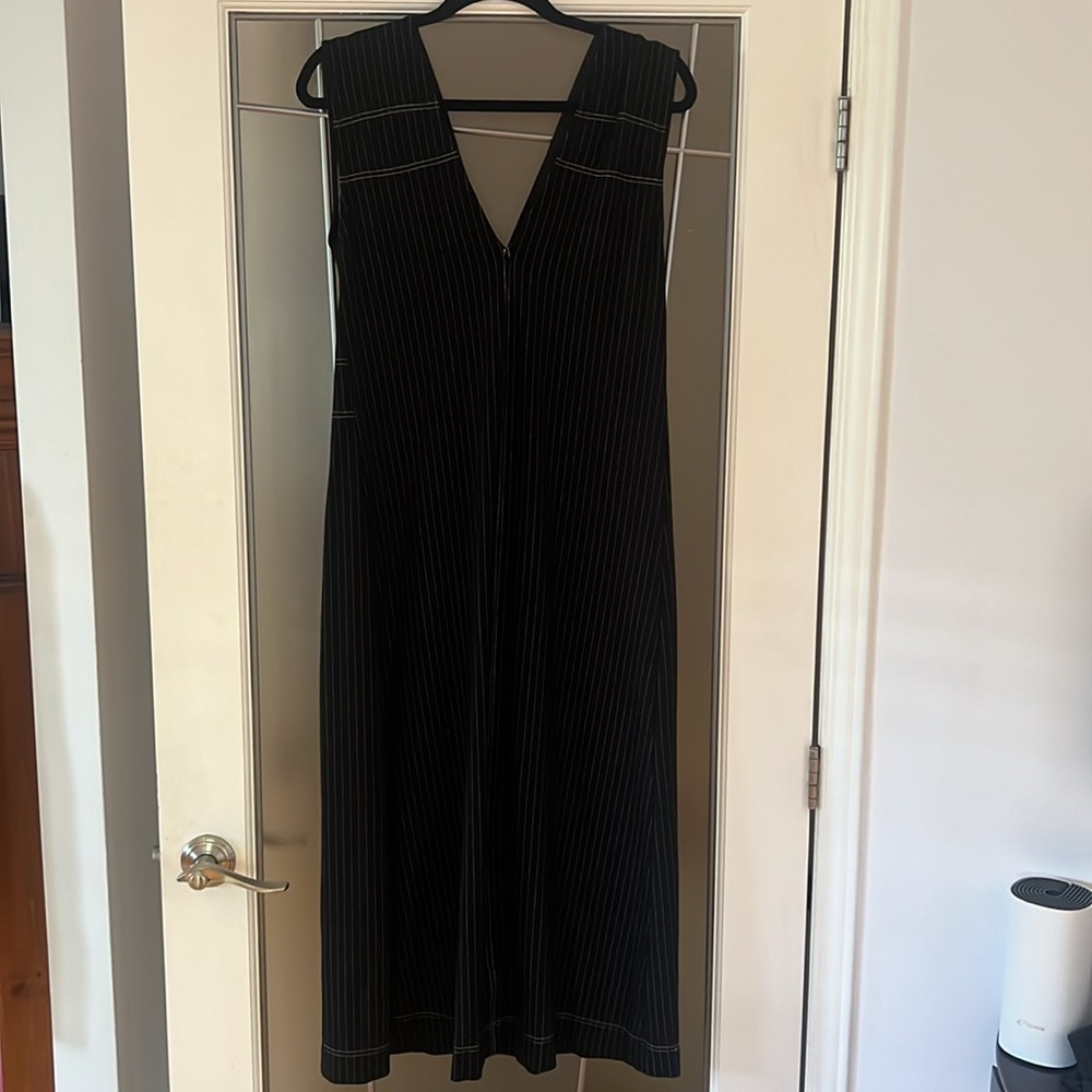 Zara Black Pinstripe Dress Small Oversized New without Tags - Picture 6 of 9